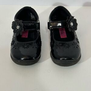 Rachel Shoes Black Strap Shiny Black Shoes | Toddler Size 9